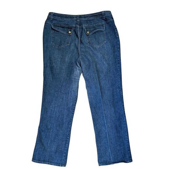 Venezia Bootcut Jeans Size 20 Plus Y2K Vintage Medium Wash Denim Front Seam - Picture 2 of 10